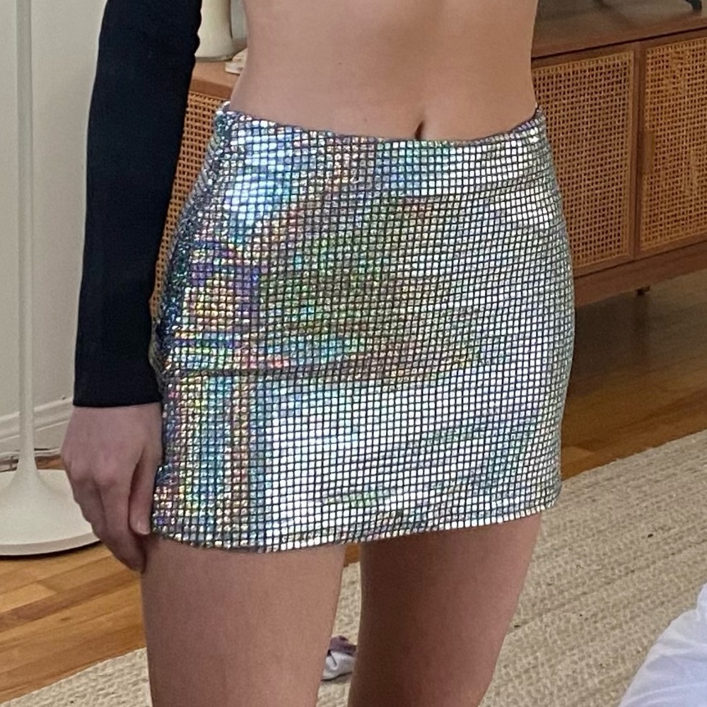Sequin topshop mini skirt 2